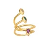 18K Layered Teardrop Rings