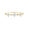 18K Light Saphire Flower Ring