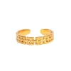 18K Link Chain Open Rings