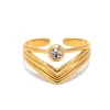 18K Open CZ Ring