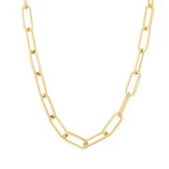 18K Paper Clip Necklace