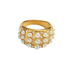 18K Pearl and Diamonds Ring