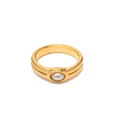 18K Pearl Band Ring
