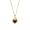 18K Reversible Heart Lock Necklace