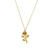 18K Rose Pendant Necklace