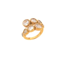 18K Round Bezel Ring