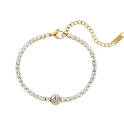 18K Round Tennis Bracelet