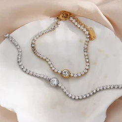 18K Round Tennis Bracelet