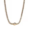 18K Round Tennis Necklace