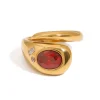 18K Ruby Zircon Chunky Ring