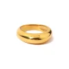 18K Smooth Chunky Round Ring