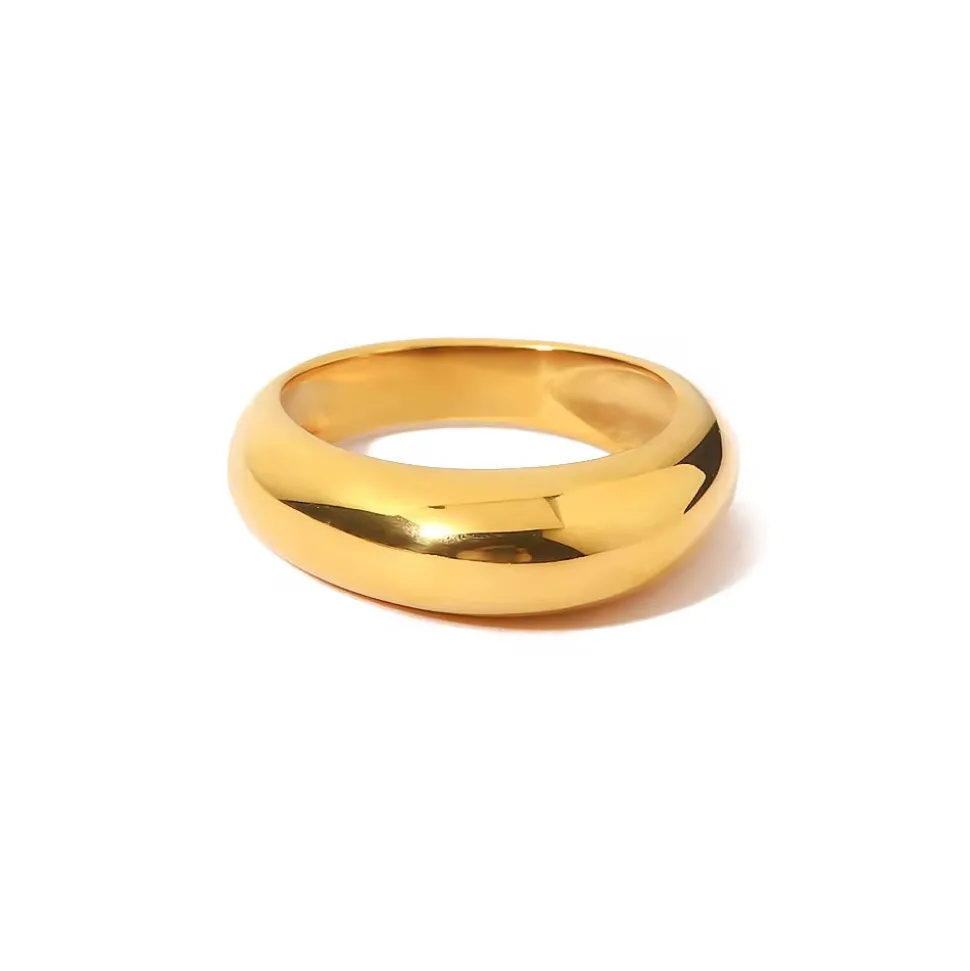 18K Smooth Chunky Round Ring