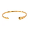 18K Smooth Open Bangle
