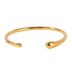 18K Smooth Open Bangle