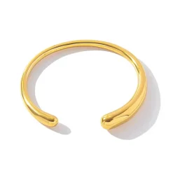 18K Smooth Open Bangle