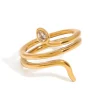 18K Snake Abstract Ring