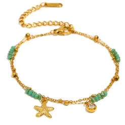 18K Starfish Charm Bracelet