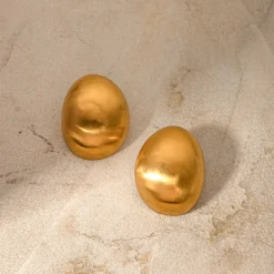 18K Statement Oval Studs