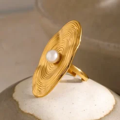 18K Statement Pearl Ring