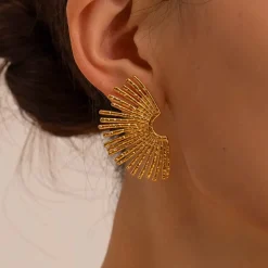 18K Statement Rays Earrings