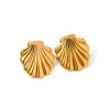 18K Statement Shell Studs
