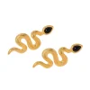 18K Statement Snake Studs