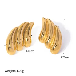 18K Statement Water Drop Studs
