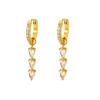 18K Tassel CZ Waterdrop Earrings