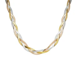 18K Triple Braided Necklace