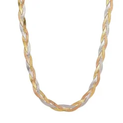 18K Triple Braided Necklace