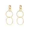 18K Triple Hoop Dangle Earrings