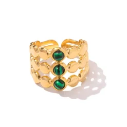 18K Triple Malachite
