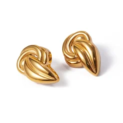 18K Twisted Knot Statement Studs