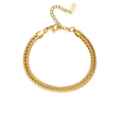 18K Wheat Braided Bracelet