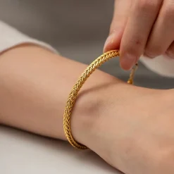 18K Wheat Braided Bracelet