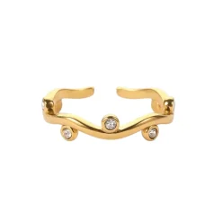 18K Willow Leaf Open Ring