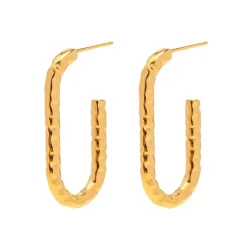 Lava U-shaped Hoops in 18K Gold-Plating