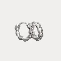 Link Huggies in 18K Gold-Plating or Silver
