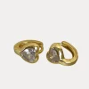 Love Bezel Vermeil Huggies in 18K Gold-Plating or Silver