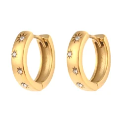 Mini Celestial Hoops in 18K Gold-Plating