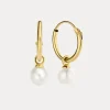 Mini Pearl Vermeil Dangles in 18K Gold-Plating