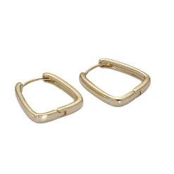 Mini Square Vermeil Hoops in 14K Gold-Filled