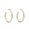 Oblong J-Shaped Hoops in 16K Gold-Filled