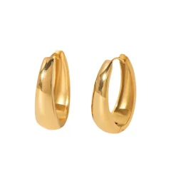 Oval Hoops in 18K Gold-Plating