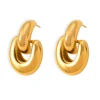 Oval Link Drops in 18K Gold-Plating