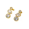 Pave Drops in 18K Gold-Plating with Cubic Zirconia