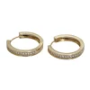 Pave Lined Hoops in 14K Gold-Filled with Cubic Zirconia
