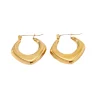 Pointy Hollow Hoops in 18K Gold-Plating