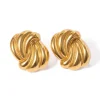 Rectangular Wave Studs in 18K Gold-Plating