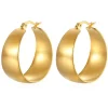 Round Flat Hoops in 18K Gold Plating